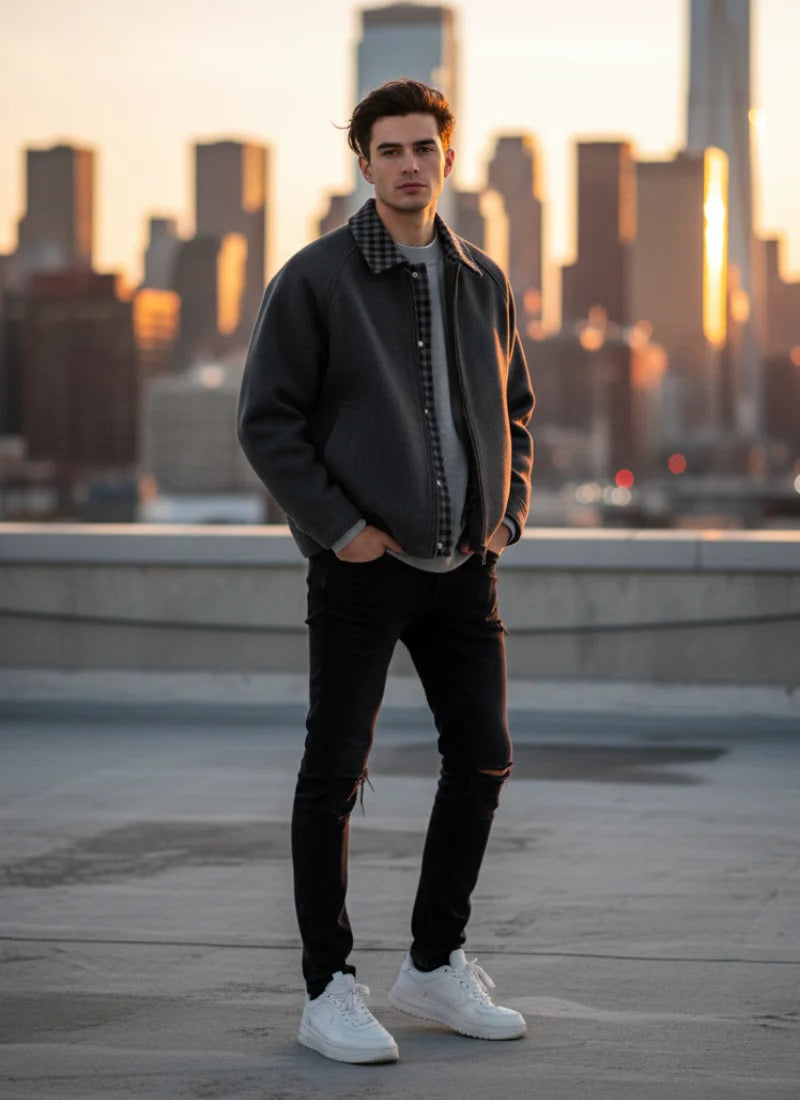 GRIDLAYER STRAPPED COACH JACKET