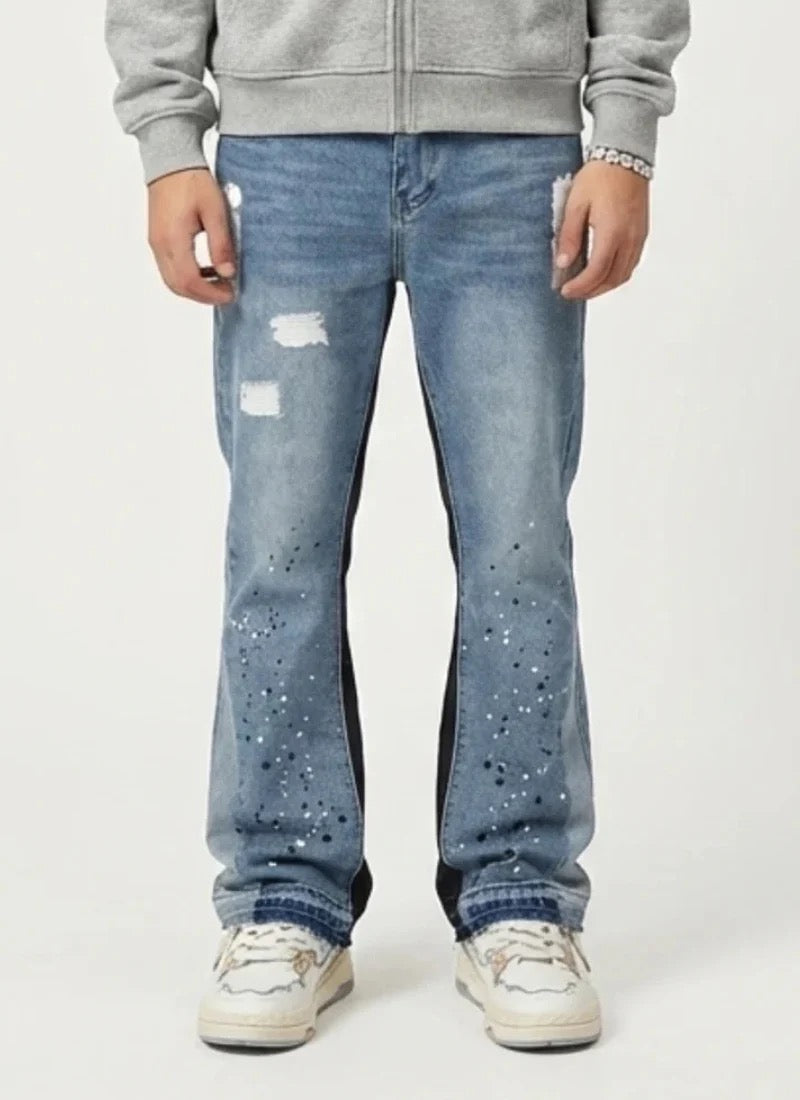 DRIP CANVAS SPLATTER JEANS